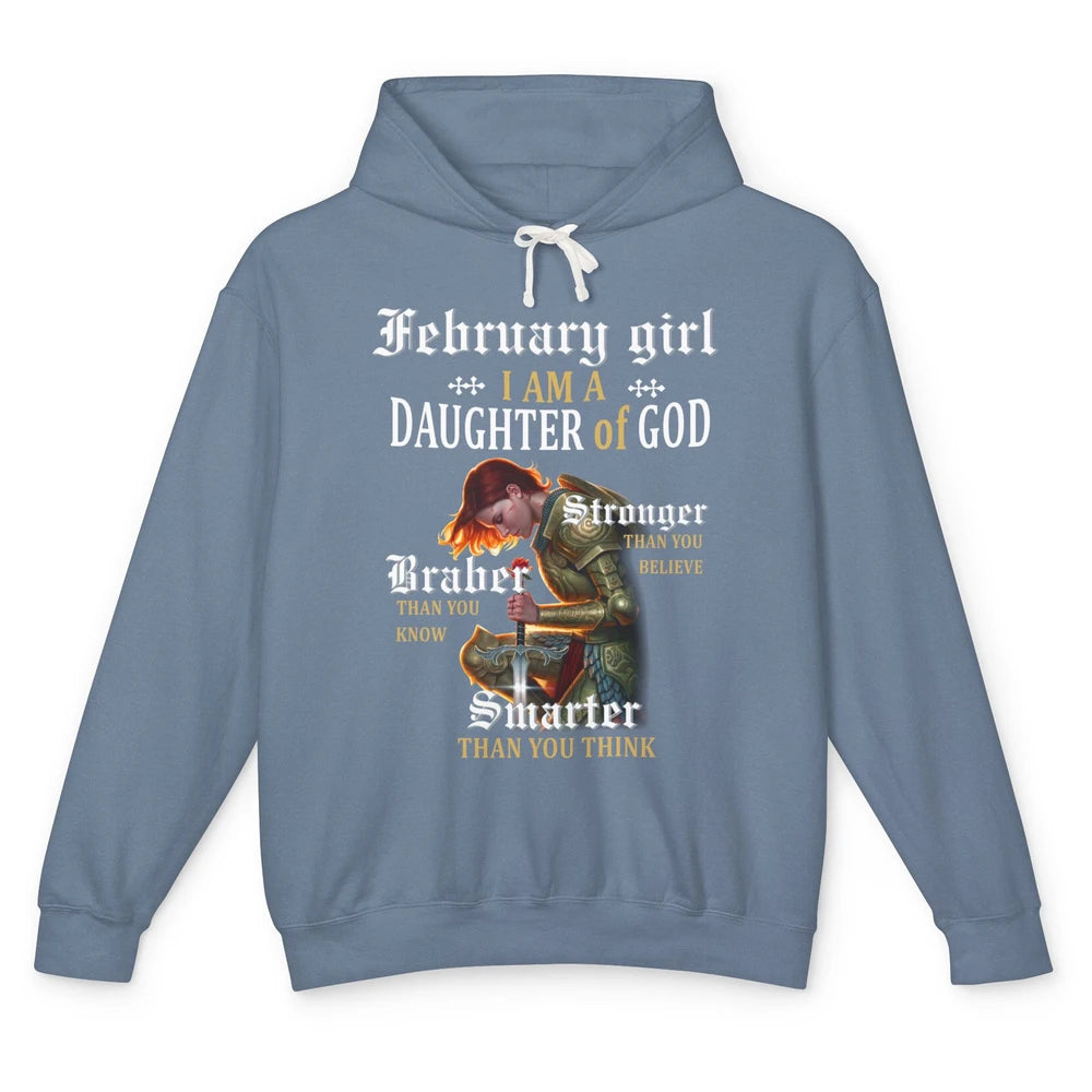 Birthday February Girl I'm A Daughter Of God Birthday Gift Unisex Lightweight Hoodie