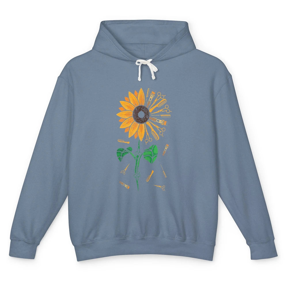 Barber Tool Sunflower Style Hairstylist Hairdresser Vintage Unisex Lightweight Hoodie