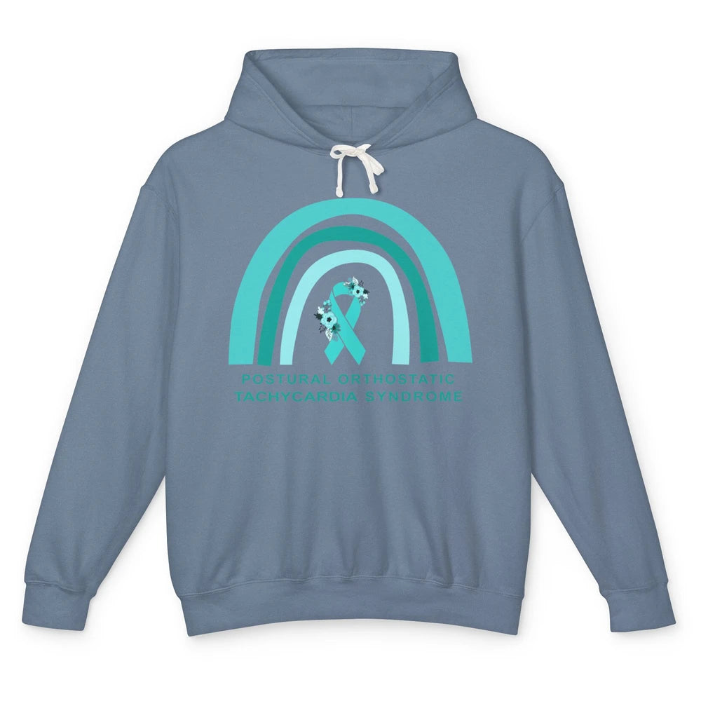 POTS Postural Orthostatic Tachycardia Syndrome Turquoise Unisex Lightweight Hoodie