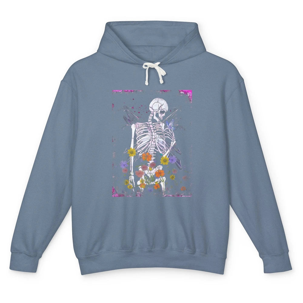 Floral Fairy Grunge Skeleton Fairycore Butterfly Aesthetic Unisex Lightweight Hoodie