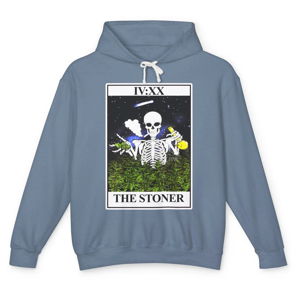 Skeleton Weed The Stoner Tarot Card Weed Cannabis Marijuana Unisex Lightweight Hoodie