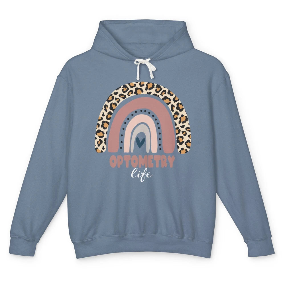 Optometry Life Leopard Rainbow Optometrist Optician Gift Unisex Lightweight Hoodie