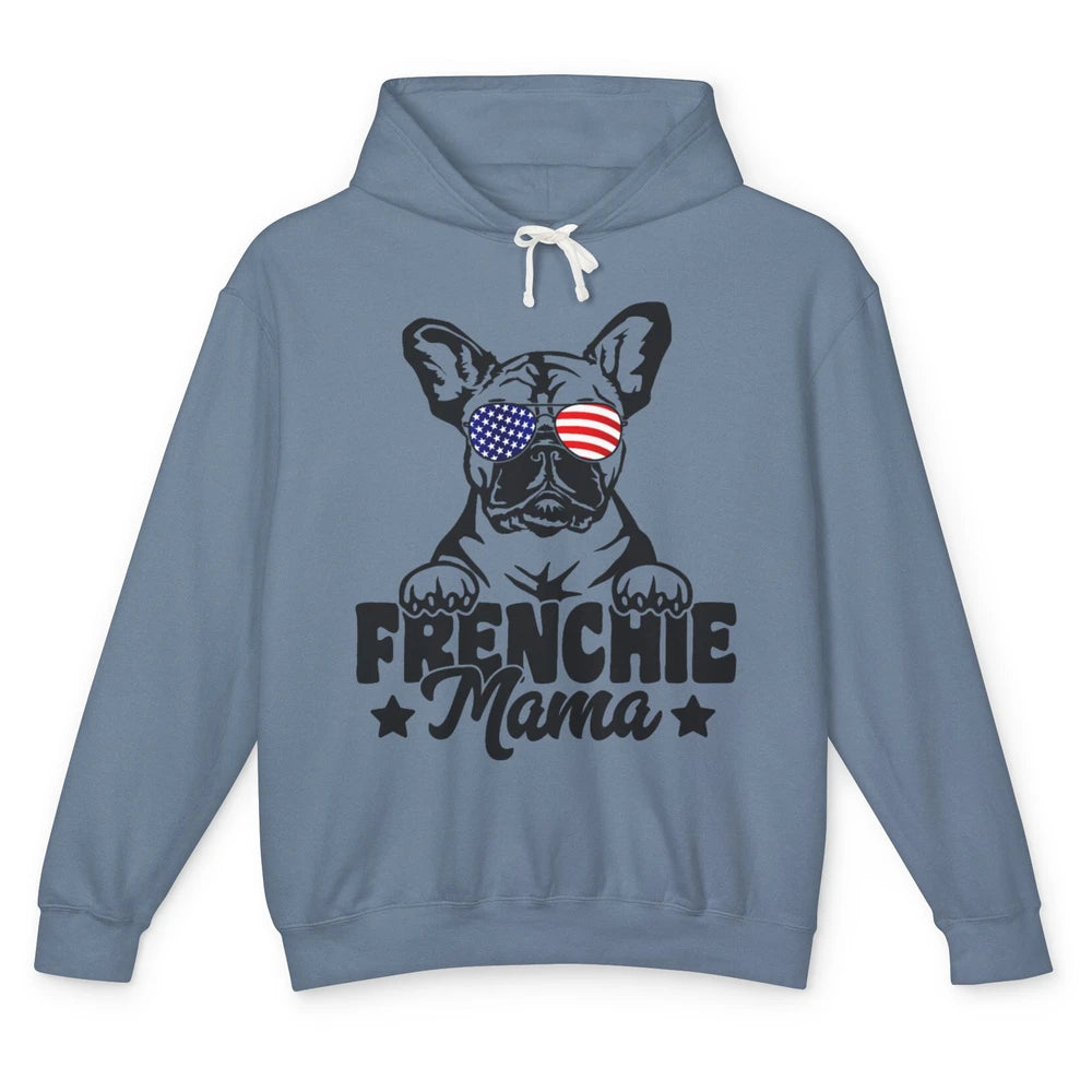 Frenchie Mama Patriotic French Bulldog Mom Dog Mothers Day Unisex Lightweight Hoodie