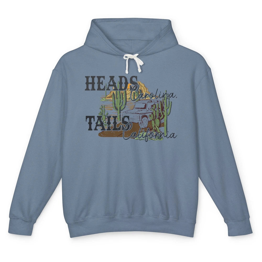 Heads Carolina Tail California Western Country Desert Cactus Unisex Lightweight Hoodie