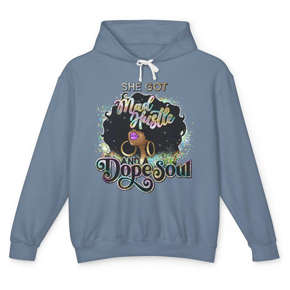 Black Girl She Got A Dope Soul Afro Women Christian Belief Unisex Lightweight Hoodie