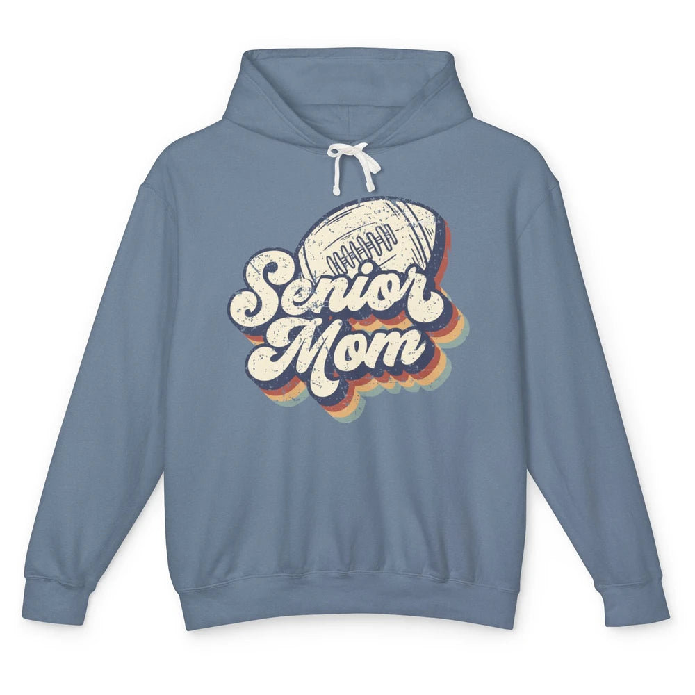 Retro Senior Mom Football Class Of 2022 Graduate Mom Gift Unisex Lightweight Hoodie