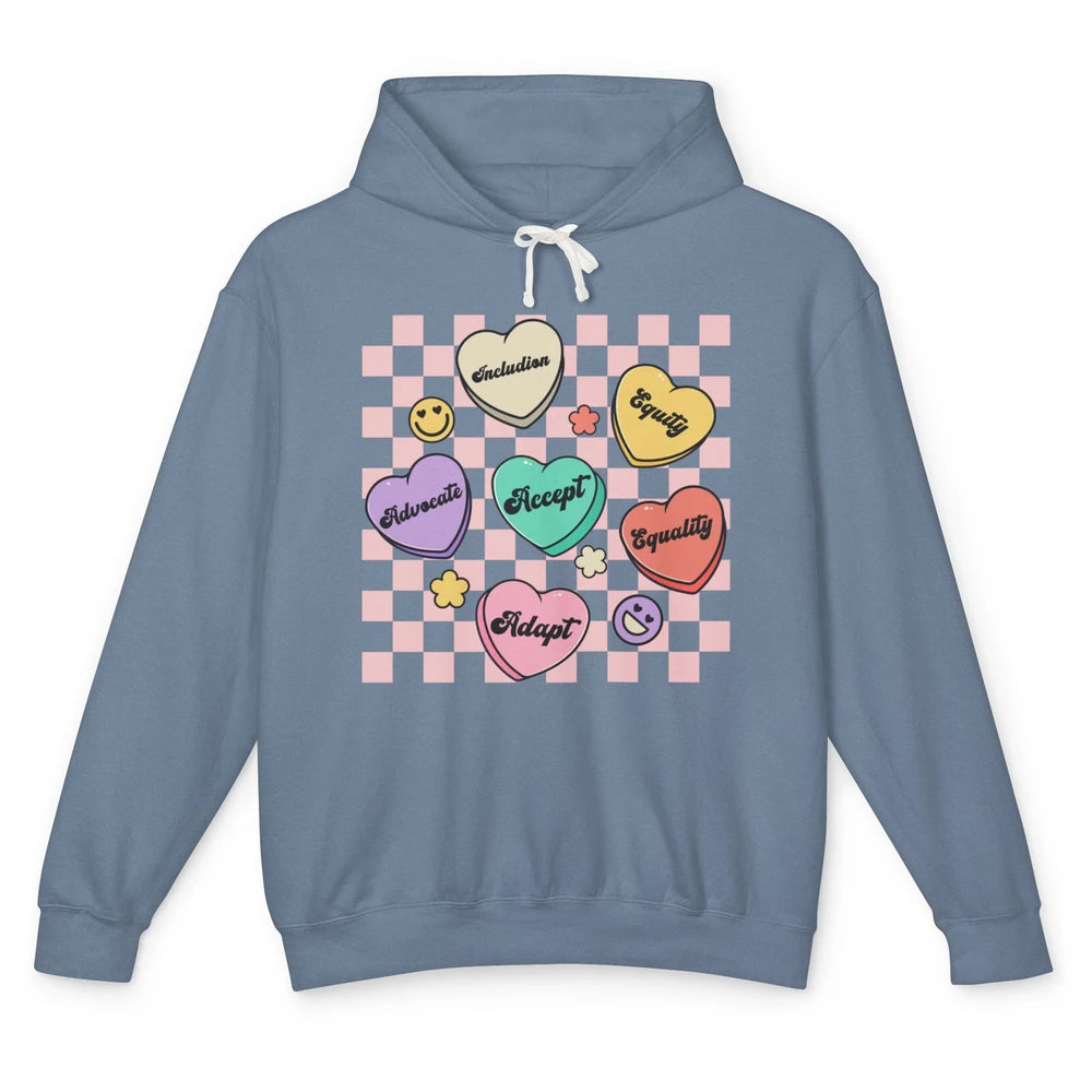 Special Education Sped Teacher Love Valentine Inclusion Unisex Lightweight Hoodie