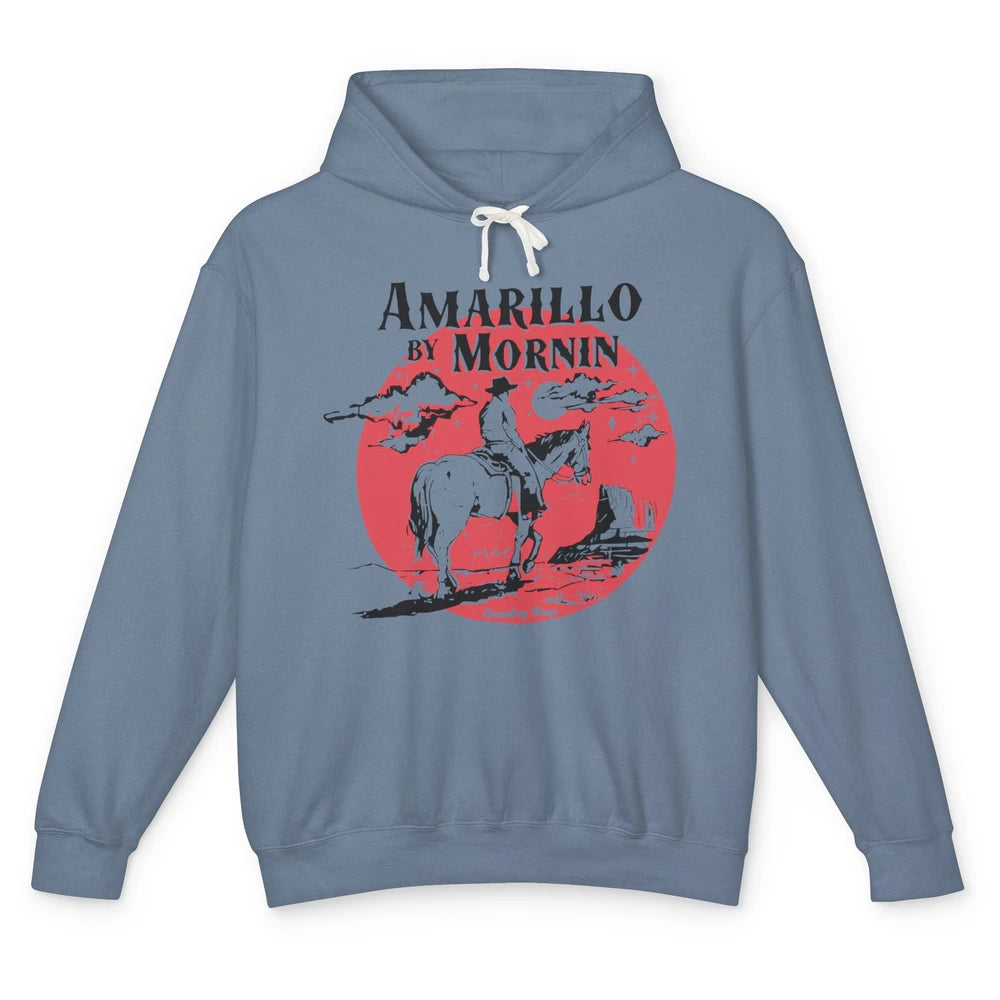 Vintage Cowboy Amarillo By Morning Desert Western Country Unisex Lightweight Hoodie