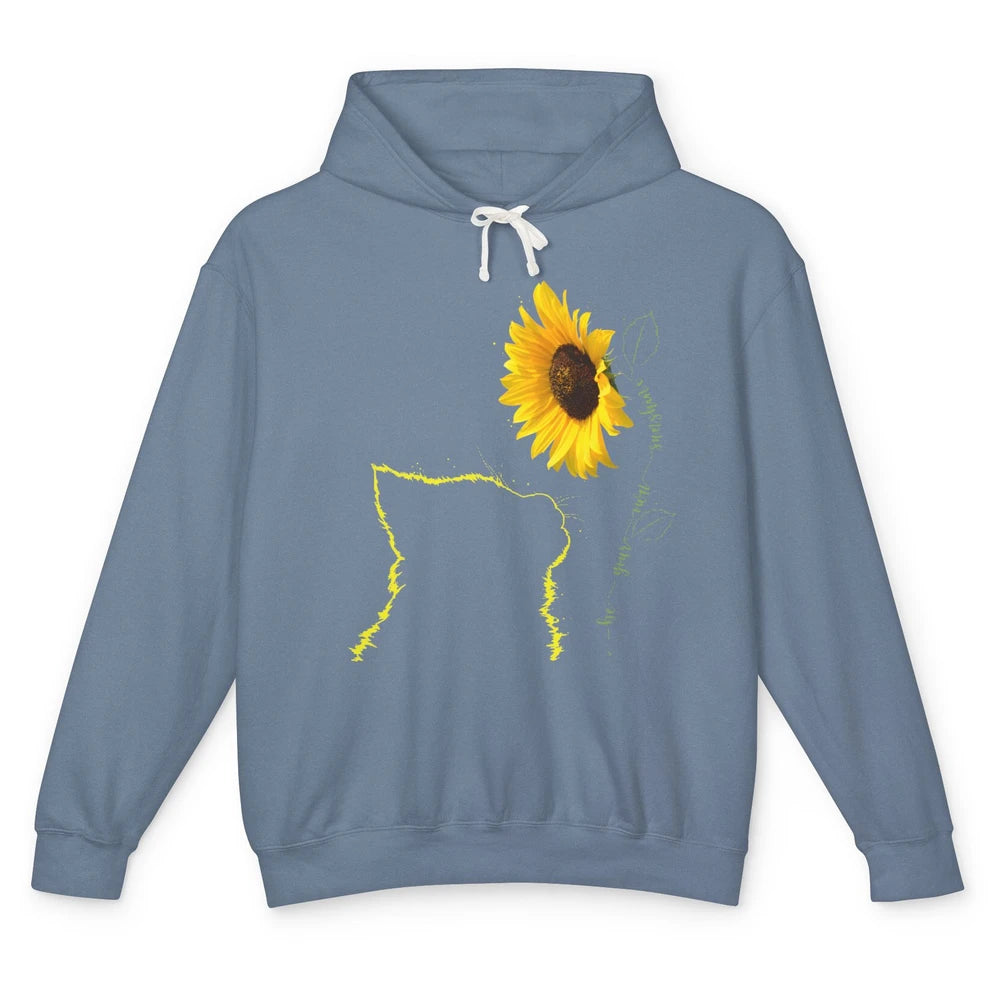 Sunflower Cat Be Your Own Be Your Own Sunshine Cat Mom Lady Unisex Lightweight Hoodie