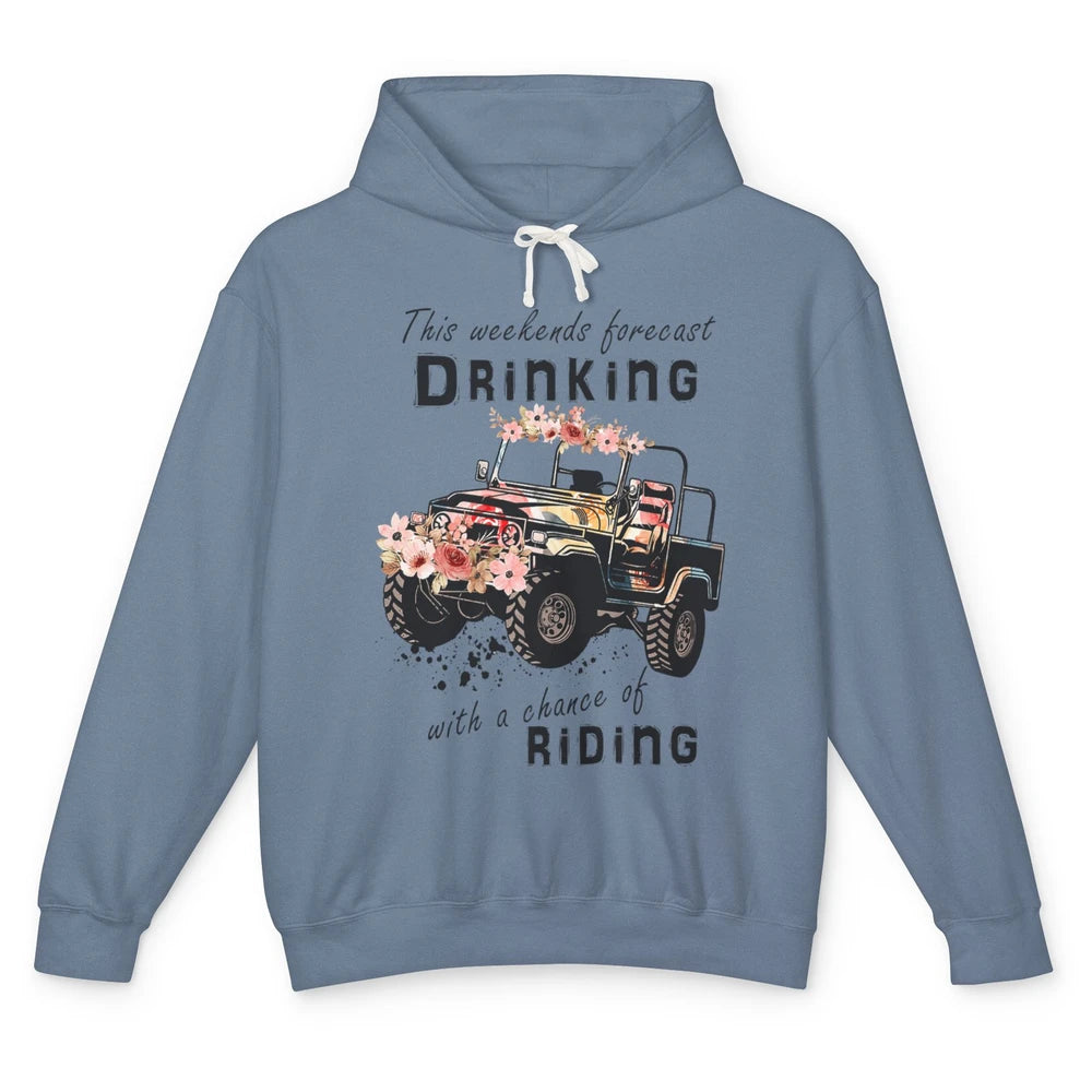 Drinking With Chance Riding Truck Mud UTV ATV SXS Offroad Unisex Lightweight Hoodie