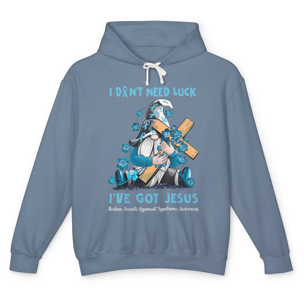 Median Arcuate Ligament Syndrome Gnome I've Got Jesus Faith Unisex Lightweight Hoodie