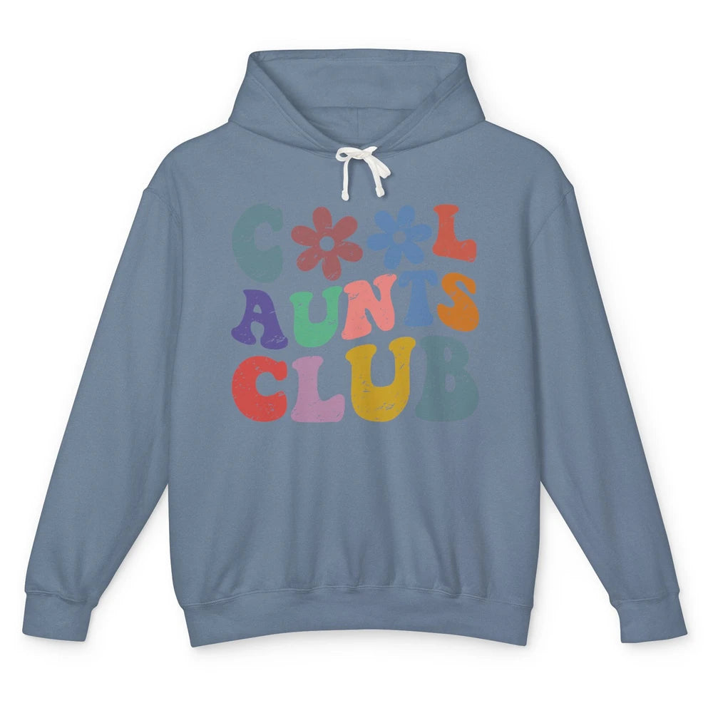 Floral Cool Aunts Club Groovy Aunt Sister Auntie Gift Unisex Lightweight Hoodie