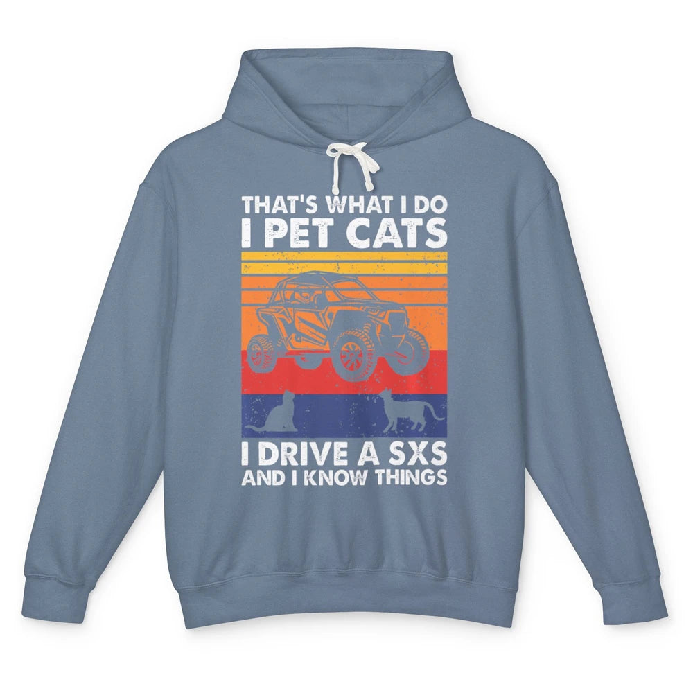 Pet Cat Racing Retro Mud UTV Riding Dirty SXS Rider Offroad Unisex Lightweight Hoodie