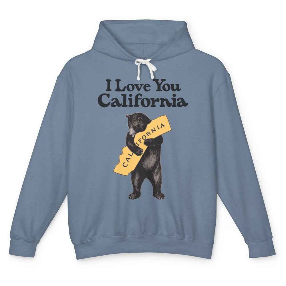 Retro 90s Vintage California Bear Hug Beach Summer Travel Unisex Lightweight Hoodie