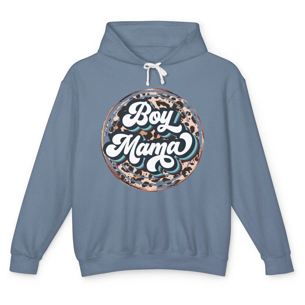 Retro Boy Mama Leopard Lightning Bolt Western Country Mama Unisex Lightweight Hoodie