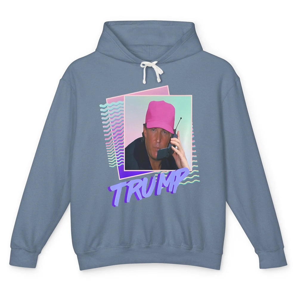 Funny Trump Pink Cap Making Phone Call Trump Lovers Unisex Lightweight Hoodie