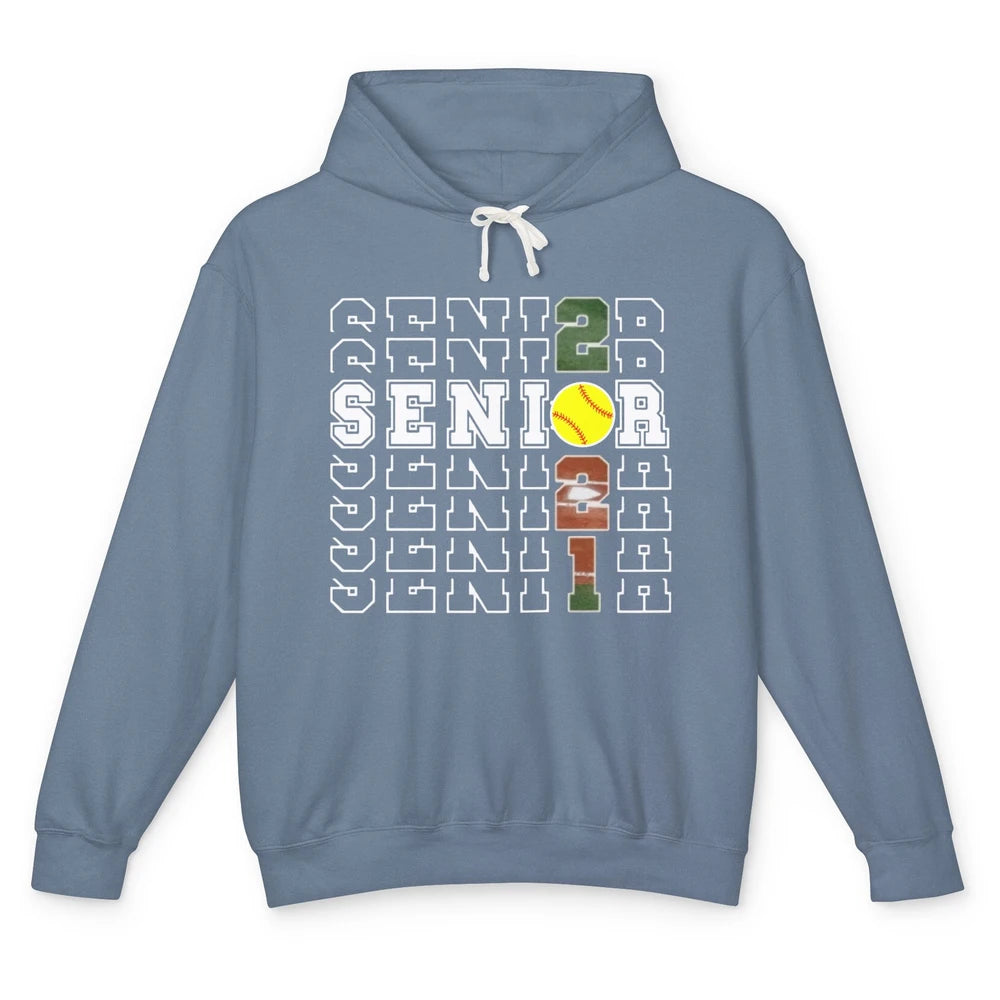 Graduation Class Senior 2021 Fast Pitch Softball Gifts Grad Unisex Lightweight Hoodie