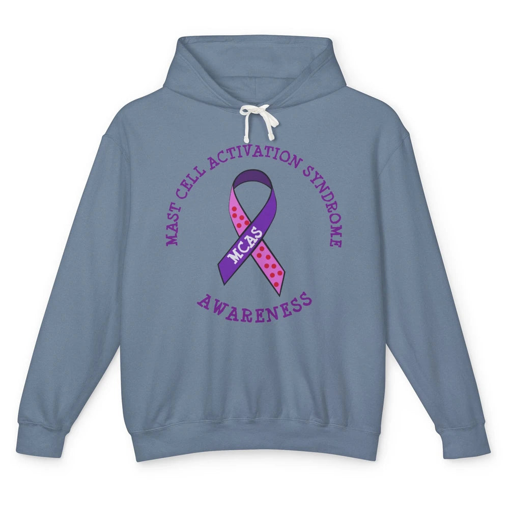 MCAS Mast Cell Activation Syndrome Awareness MCAS Ribbon Unisex Lightweight Hoodie