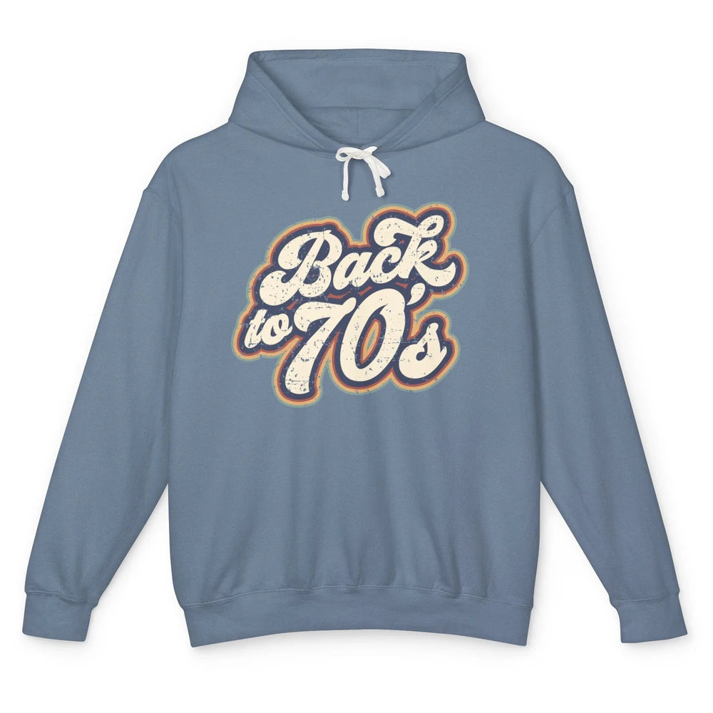 Vintage Made In The 70s Back To 1970s Born Birthday Day Gift Unisex Lightweight Hoodie