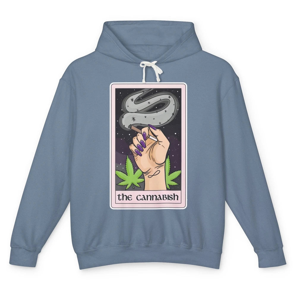 Retro Weed The Cannabish Tarot Card Weed Cannabis Marijuana Unisex Lightweight Hoodie