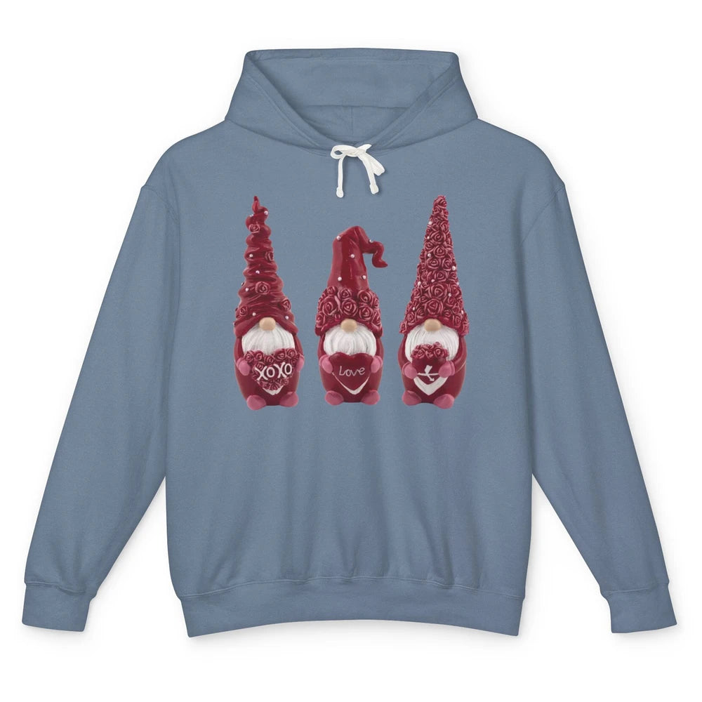 Pink Gnomes Love Valentines Loads Of Love Western Valentine Unisex Lightweight Hoodie