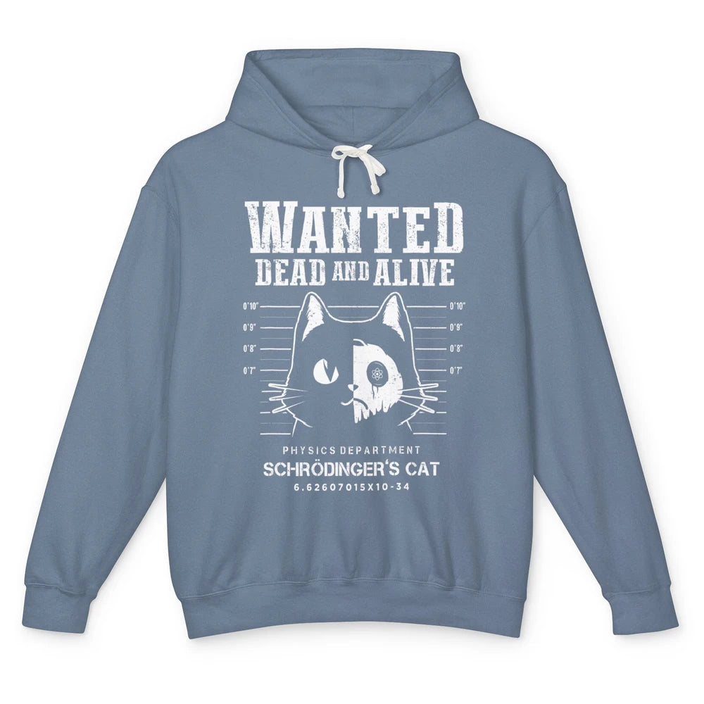 Happy Halloween Cat Wanted Dead And Alive Horror Physics Cat Unisex Lightweight Hoodie