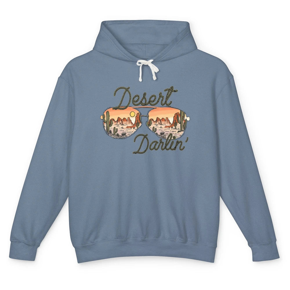 Desert Girl Sunglasses Desert Darlin' Cactus Western Cowgirl Unisex Lightweight Hoodie