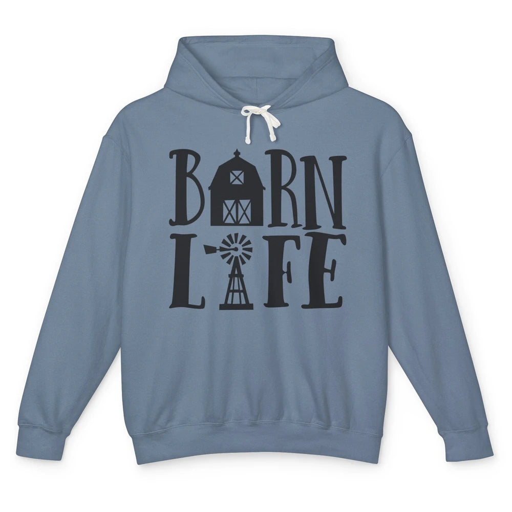 Farmhouse Barn Life Small Town Farm Animals Western Country Unisex Lightweight Hoodie