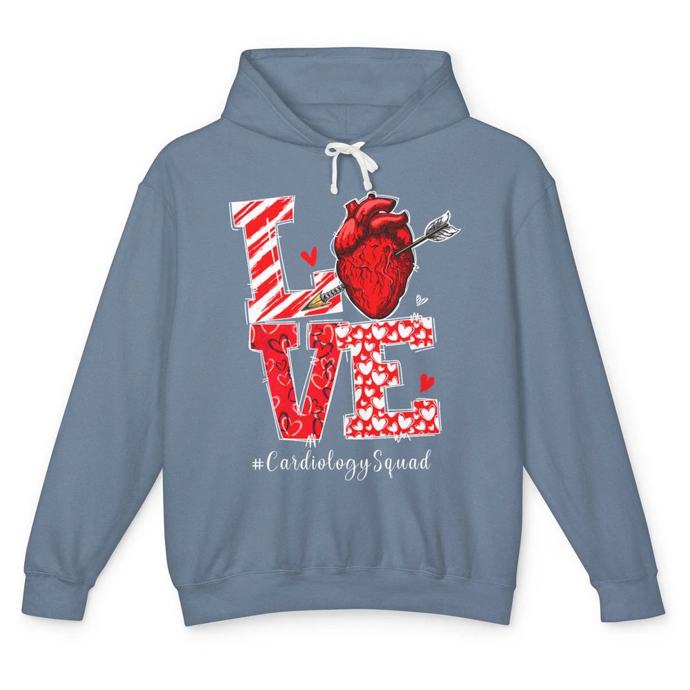 Love Cardiology Cardiologist Cardiac Nurse Valentine Day Unisex Lightweight Hoodie