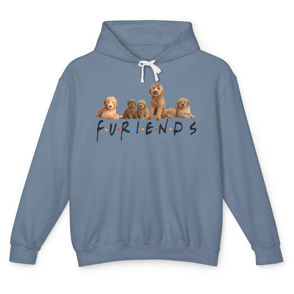 Golden Doodle Furiends Cute Doodle Dog Friends Doodle Lovers Unisex Lightweight Hoodie