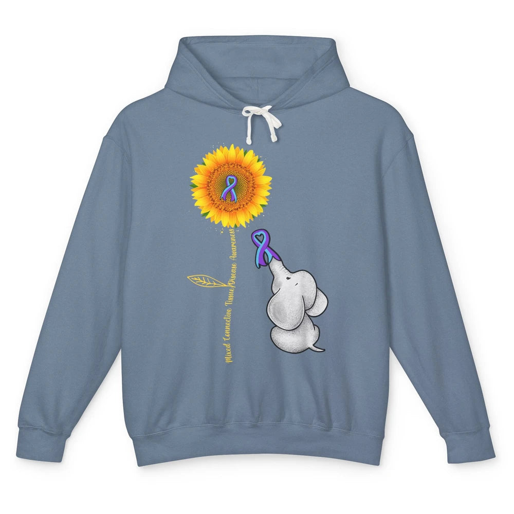 Mixed Connective Tissue Disease Baby Elephant Sunflower Unisex Lightweight Hoodie