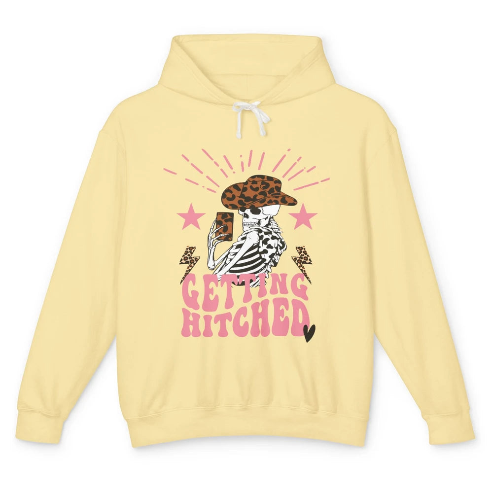 Leopard Skeleton Cowgirl Selfie Bachelorette Western Country Unisex Lightweight Hoodie