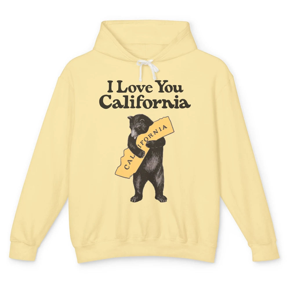 Retro 90s Vintage California Bear Hug Beach Summer Travel Unisex Lightweight Hoodie