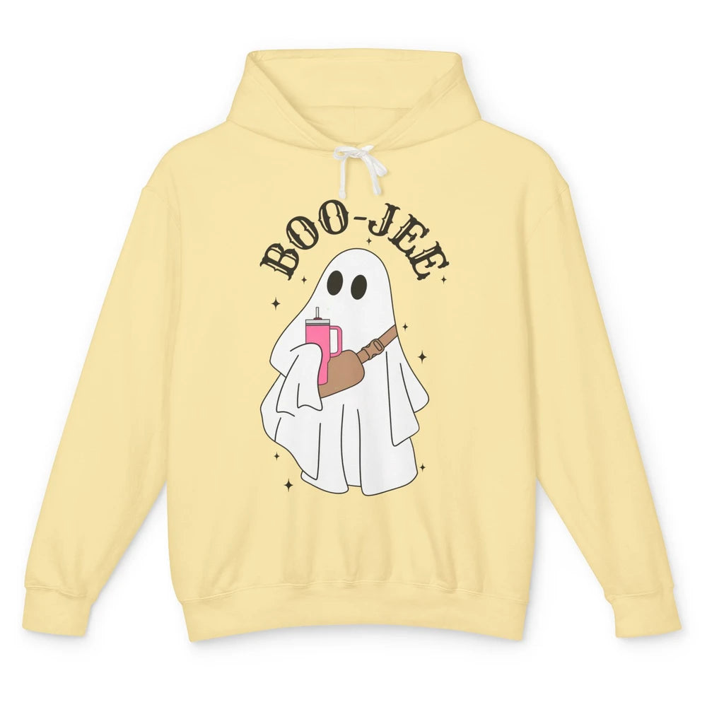 Funny Cute Ghost Boo-jee Fall Halloween Cute Boo Western Unisex Lightweight Hoodie