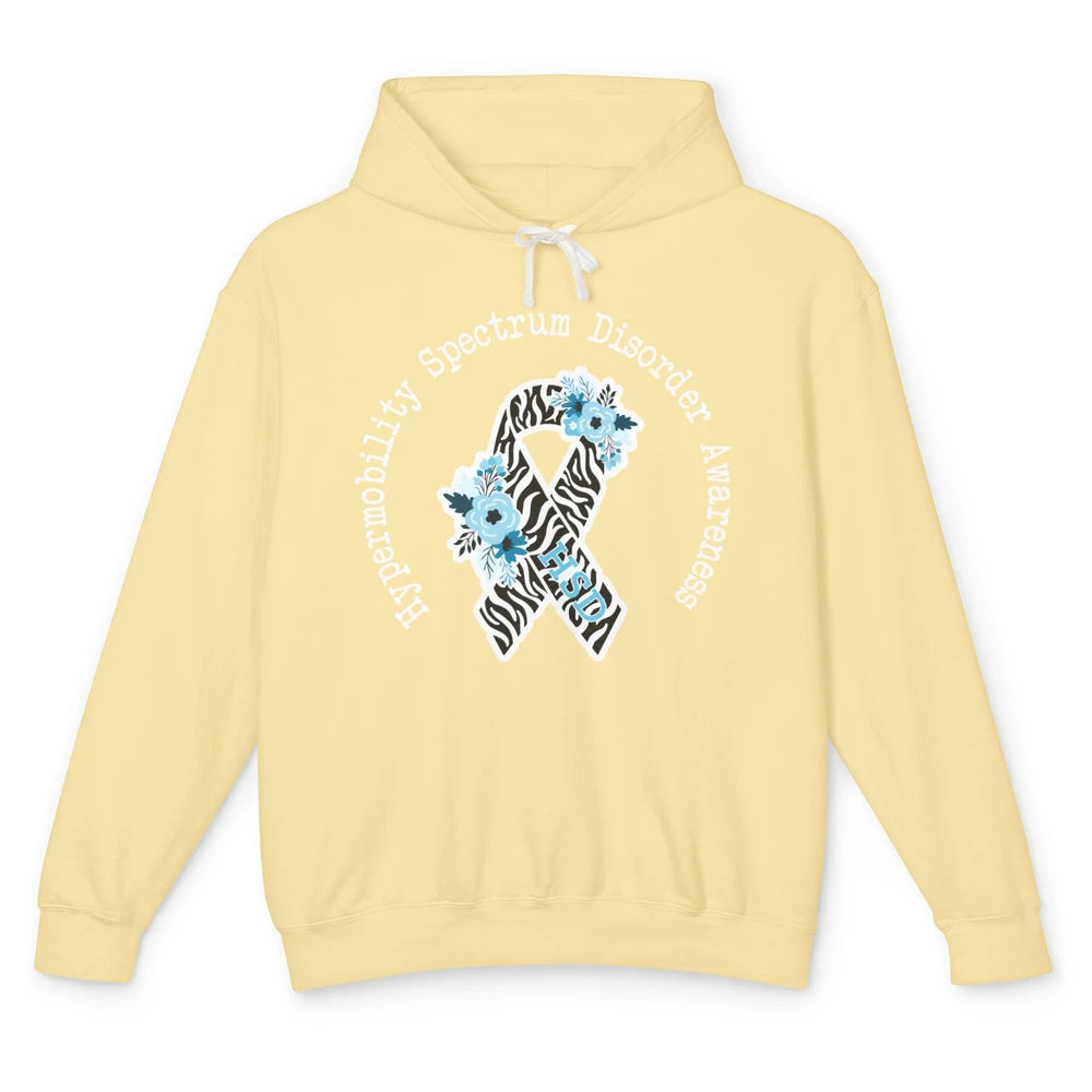 Hypermobility Spectrum Disorder Awareness HSD Zibra Ribbon Unisex Lightweight Hoodie