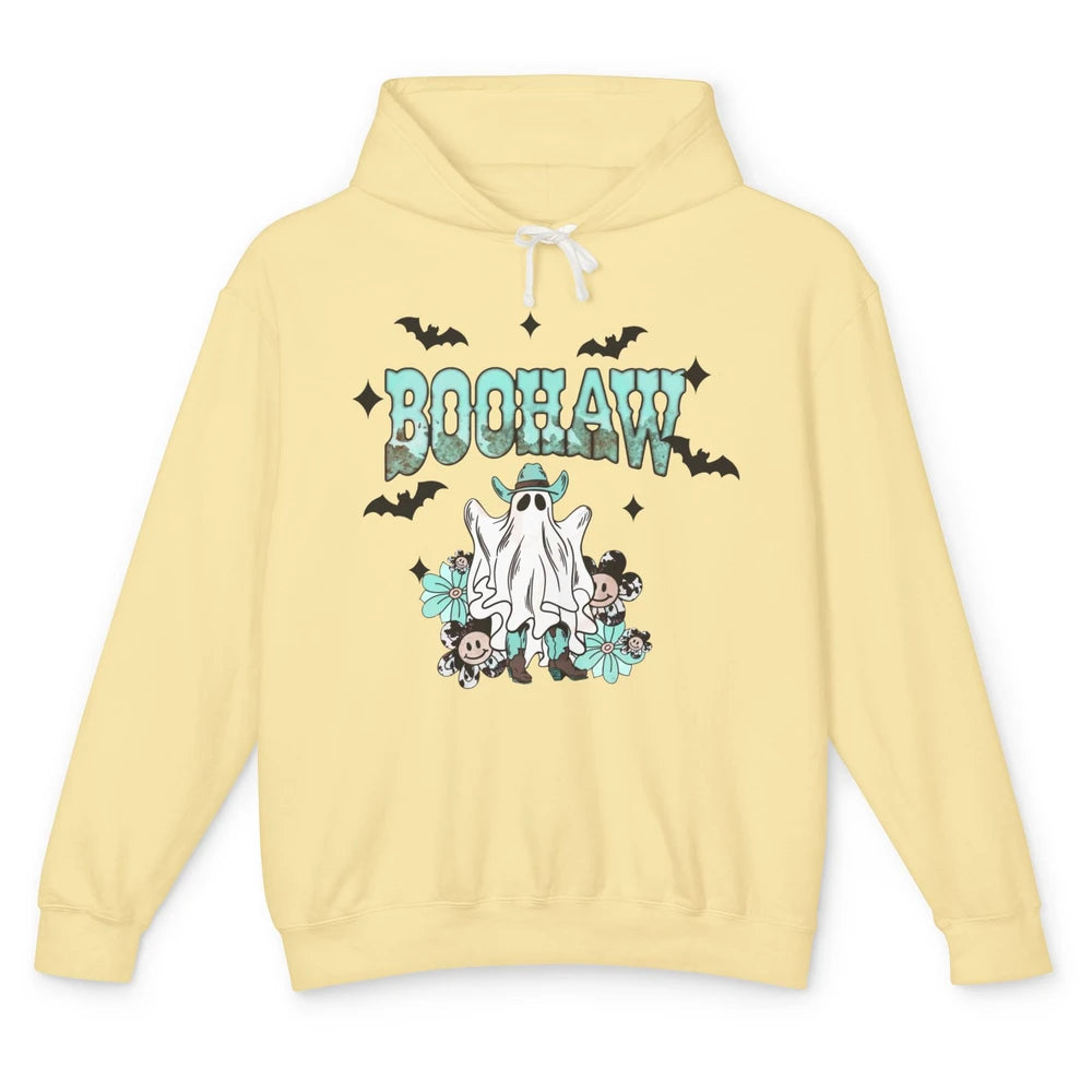 Retro Cowboy Ghost Boohaw Boot Scooting Western Halloween Unisex Lightweight Hoodie