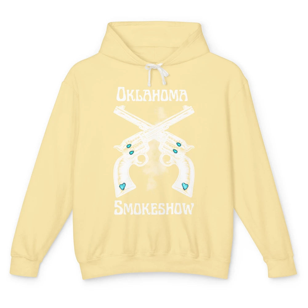 Retro Cowgirl Oklahoma Smokeshow Western Country Small Town Unisex Lightweight Hoodie