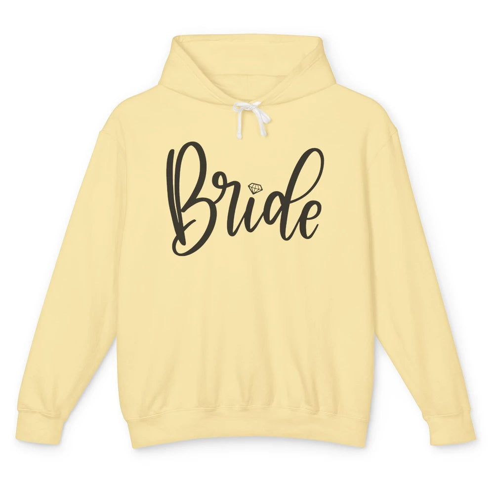 Bride To Be Diamond Ring Future Mrs. Engagement Bachelorette Unisex Lightweight Hoodie