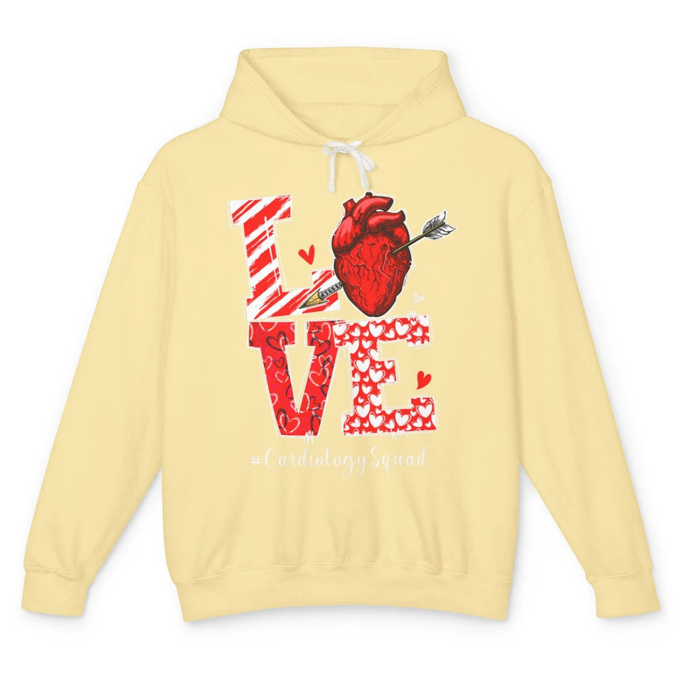 Love Cardiology Cardiologist Cardiac Nurse Valentine Day Unisex Lightweight Hoodie