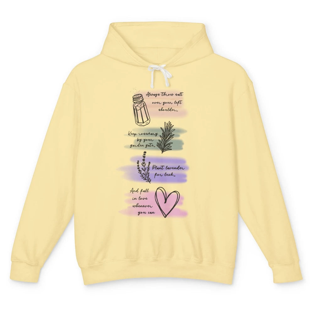 Practical Magic Witch Gardening Card Gardeners Plant Lovers Unisex Lightweight Hoodie