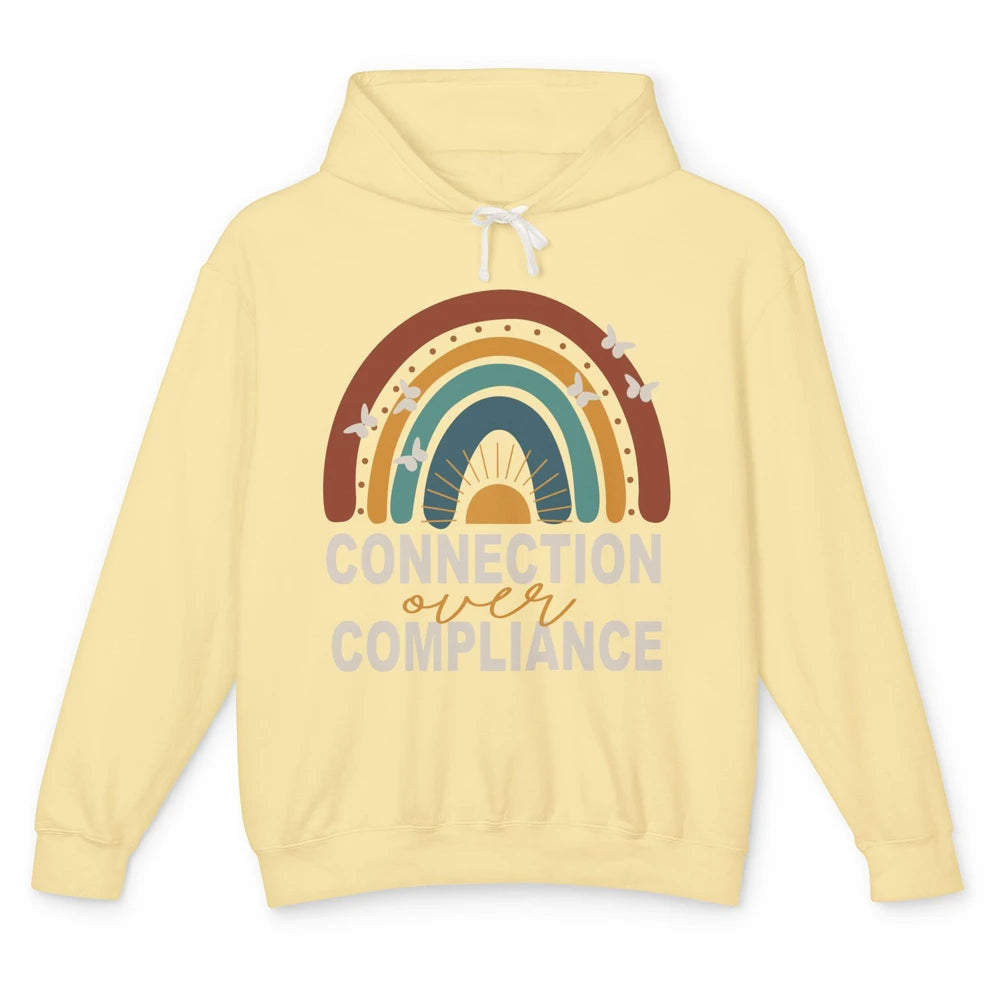 Dyslexia Rainbow Connection Over Compliance Sped Teacher ABA Unisex Lightweight Hoodie