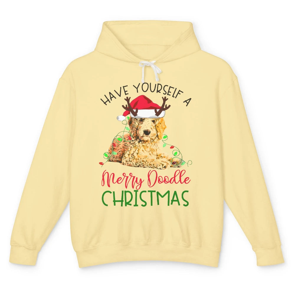 Goldendoodle Have Yourself a Merry Doodle Christmas Dog Mom Unisex Lightweight Hoodie