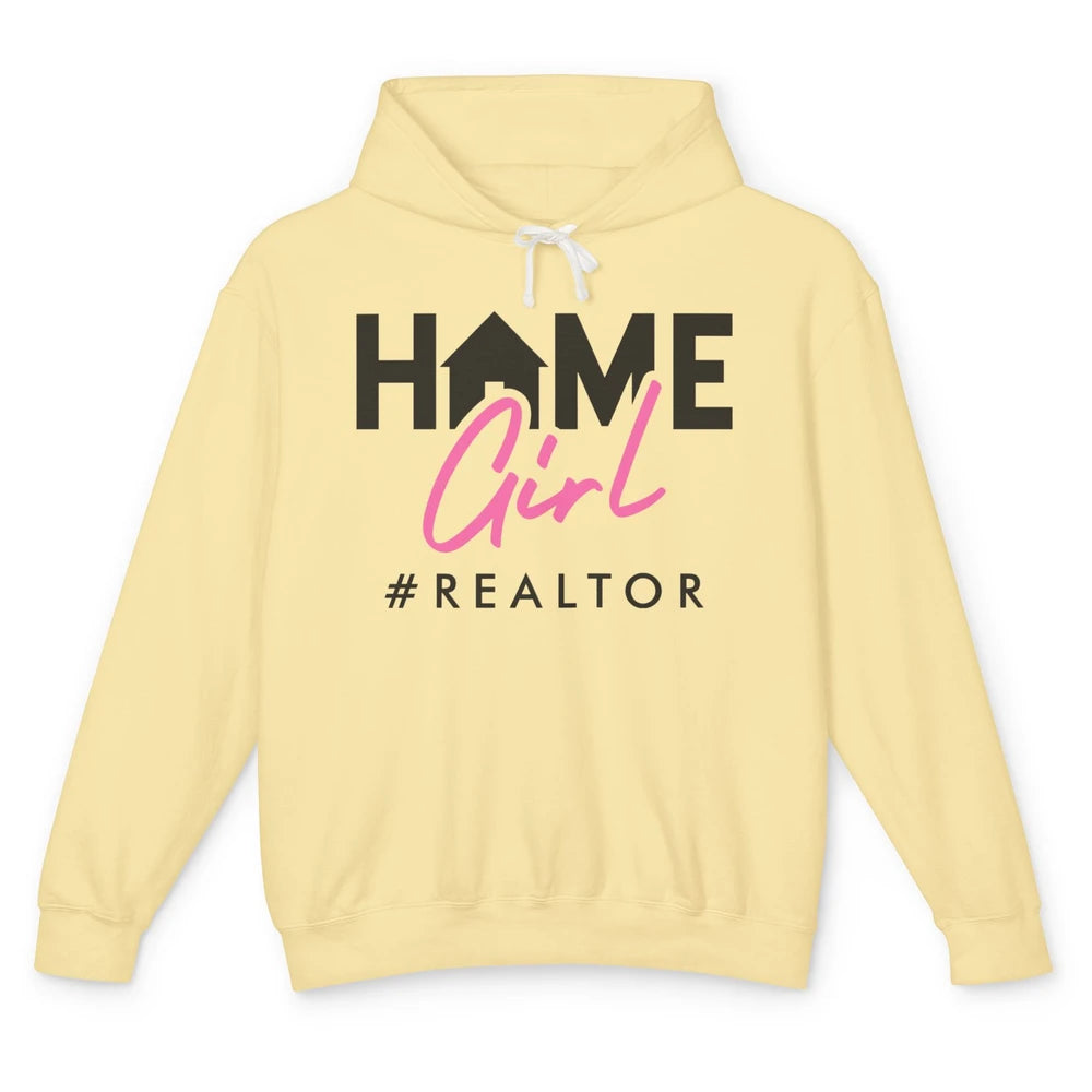 Realtor Life Home Girl Real Estate Agent Housing Investment Unisex Lightweight Hoodie