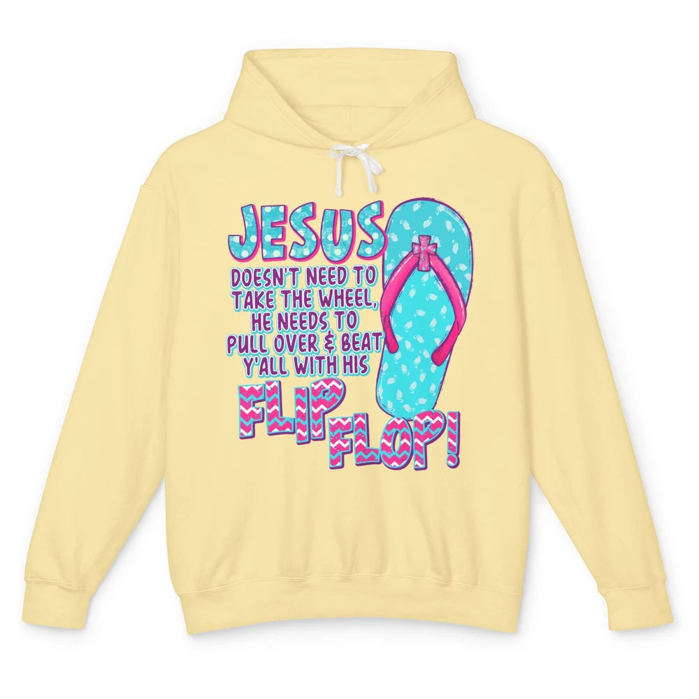 Christian Jesus Doesn't Need To Take The Wheel Religious Unisex Lightweight Hoodie