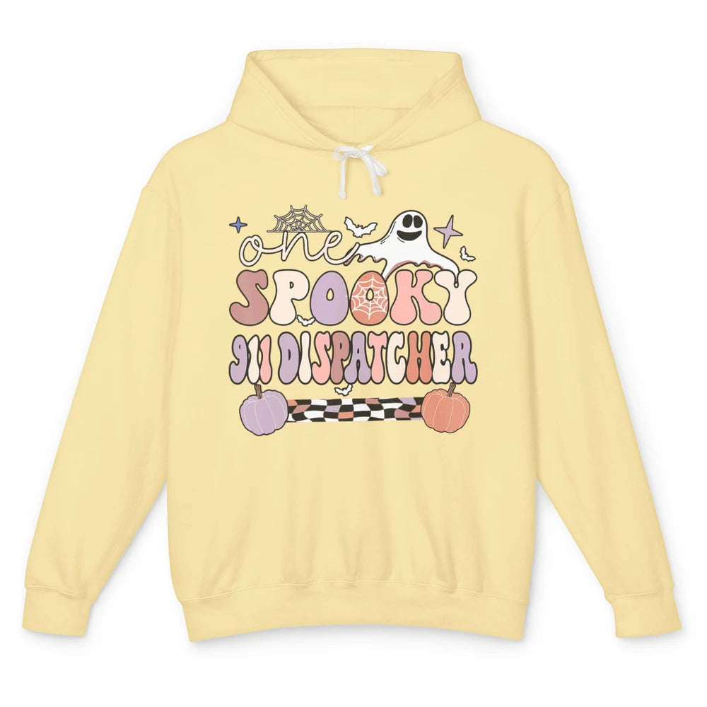 One Spooky Dispatcher 911 Life Operator Pumpkin Halloween Unisex Lightweight Hoodie