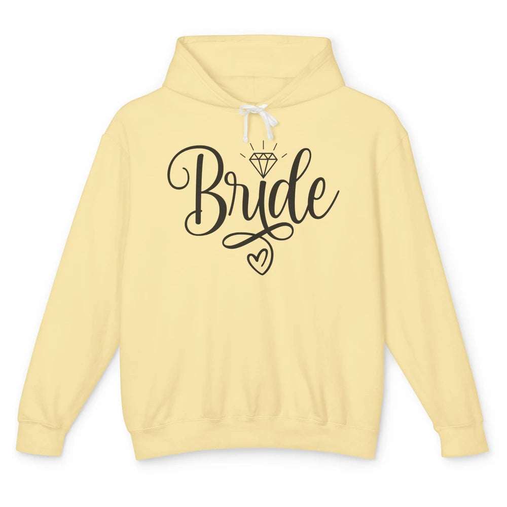 Bride To Be Wedding Ring Future Mrs. Engagement Bachelorette Unisex Lightweight Hoodie