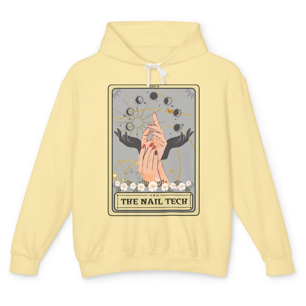 The Nail Tech Tarot Card Beautician Nail Boss Cosmetology Unisex Lightweight Hoodie