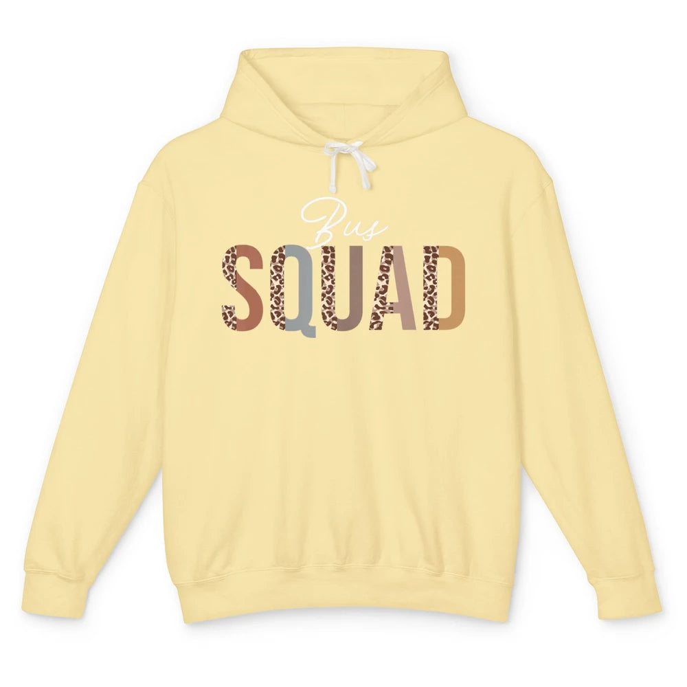 Leopard School Bus Driver Bus Squad Driving School Worker Unisex Lightweight Hoodie