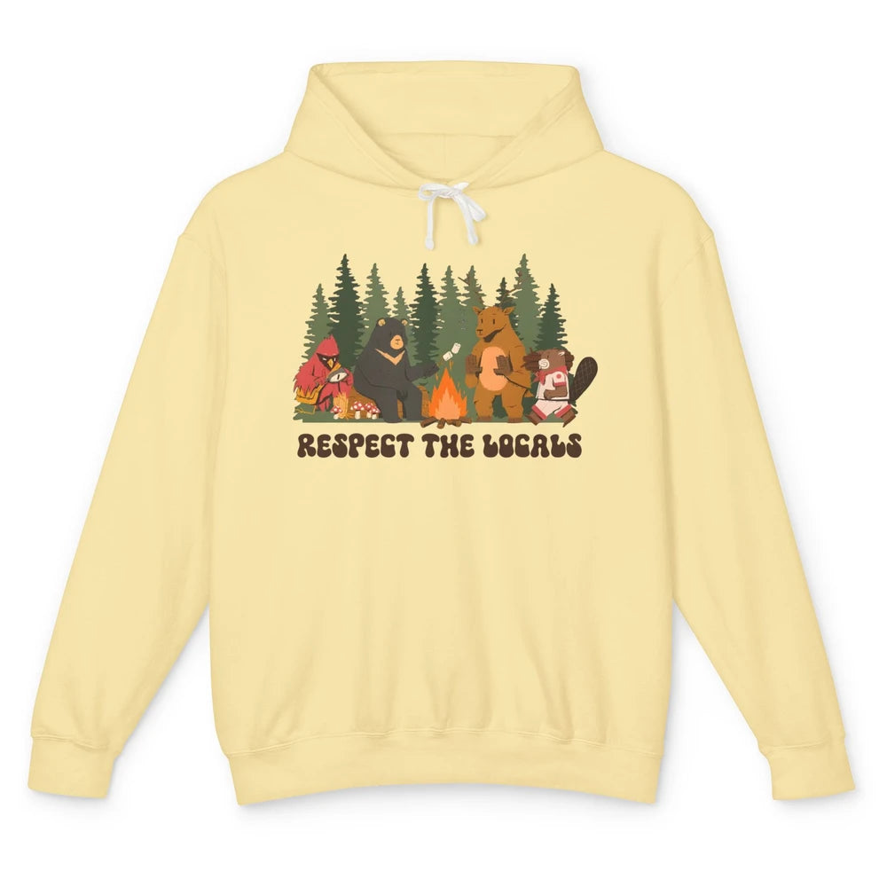 Respect Local Wildlife Camping Outdoor Mountain Environment Unisex Lightweight Hoodie