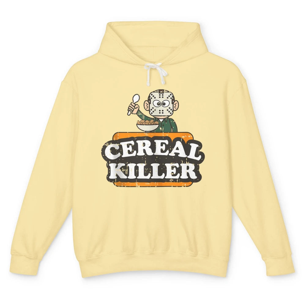 Funny Cereal Killer Food Pun Humor Halloween Spooky Season Unisex Lightweight Hoodie